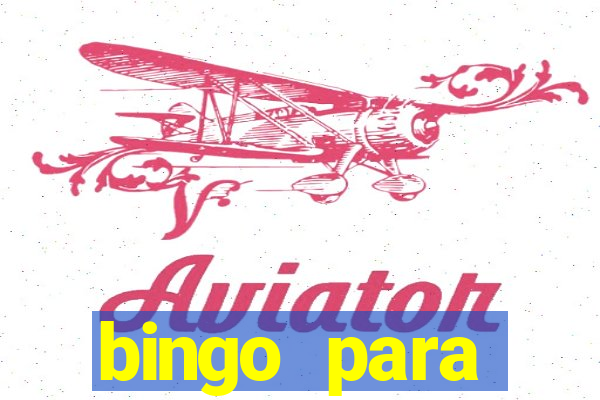 bingo para despedida de solteira para imprimir